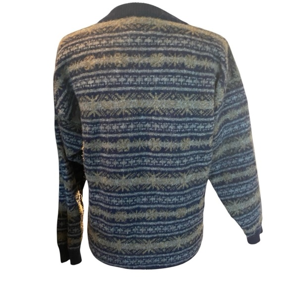 Columbia Vintage 100% Wool Fair Isle Crewneck Sweater - Picture 3 of 6